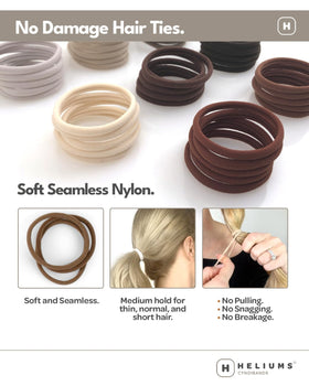 Heliums Thin Hair Ties Dark Ginger packaging