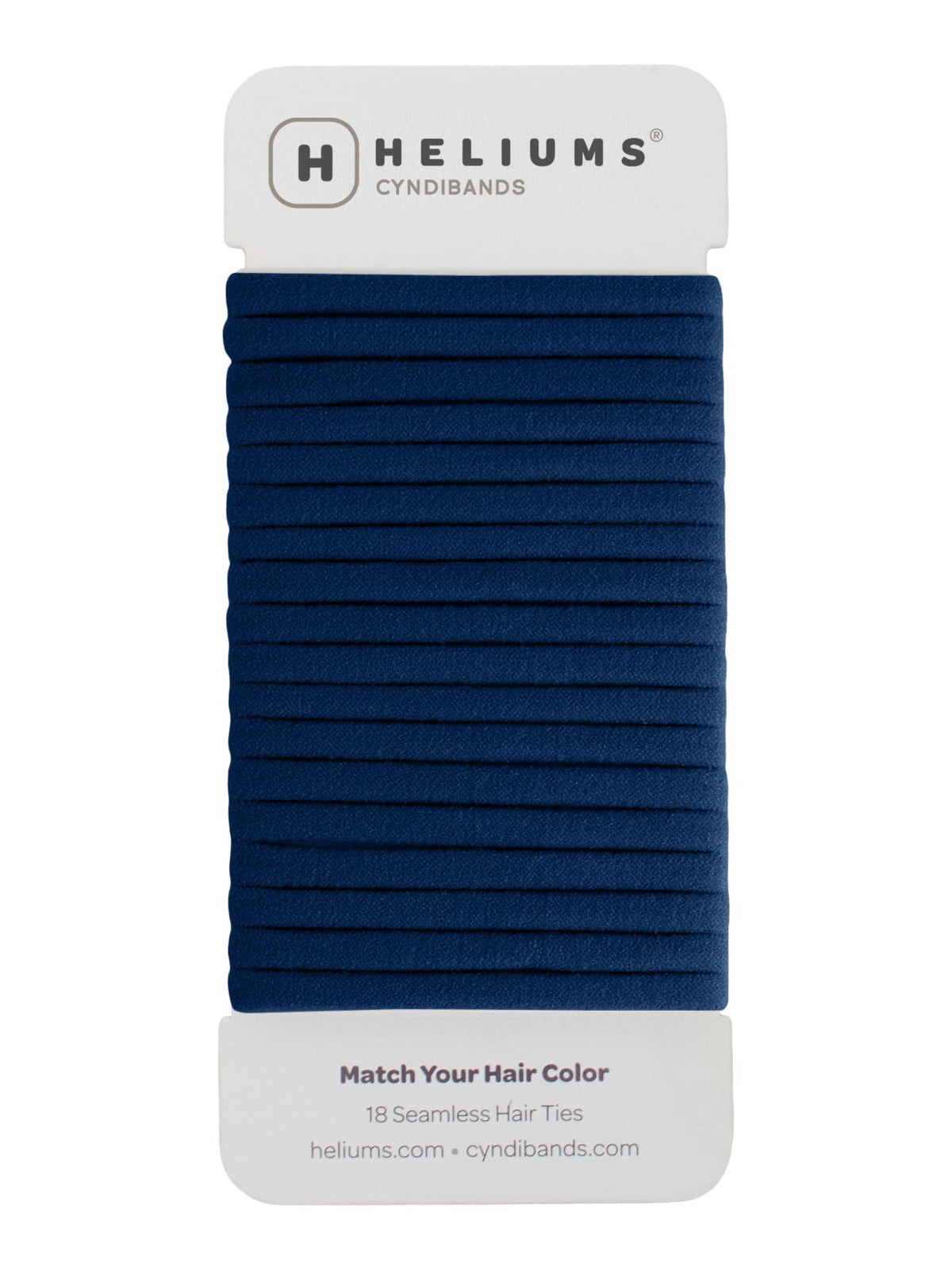 Heliums Thin Hair Ties Navy Blue front view