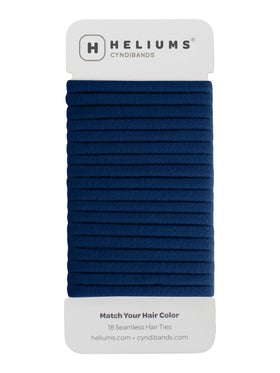 Heliums Thin Hair Ties Navy Blue front view