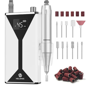HELIVIVE Electric Nail Drill front view with ergonomic design