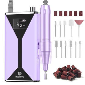 HELIVIVE Electric Nail Drill front view with ergonomic design