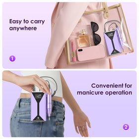 HELIVIVE Electric Nail Drill in compact size for travel