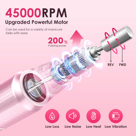 HELIVIVE Nail Drill showing adjustable speed knob