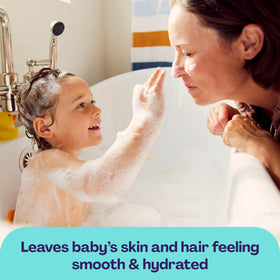 Hello Bello Baby Shampoo & Body Wash with a soft washcloth