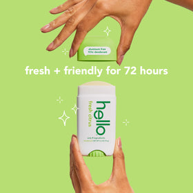 hello Fresh Citrus Deodorant in a lifestyle setting