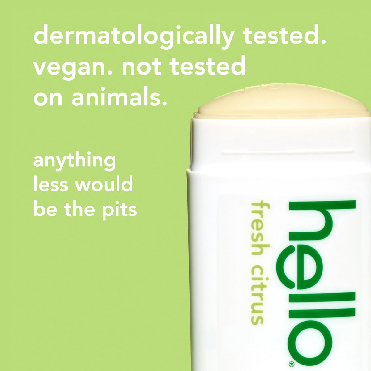 hello Fresh Citrus Deodorant stick with floral background