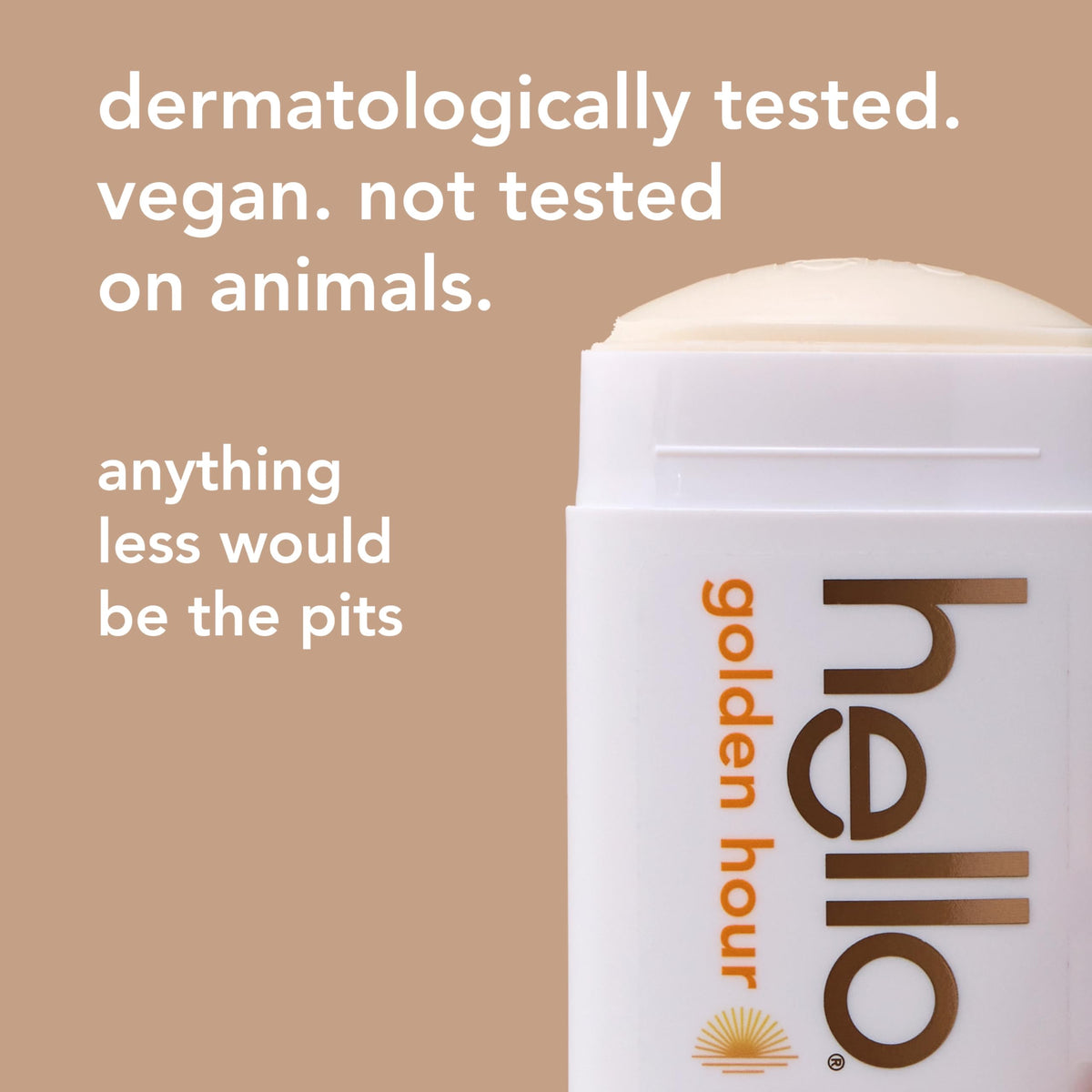 hello Golden Hour Deodorant 2.6 oz stick side view