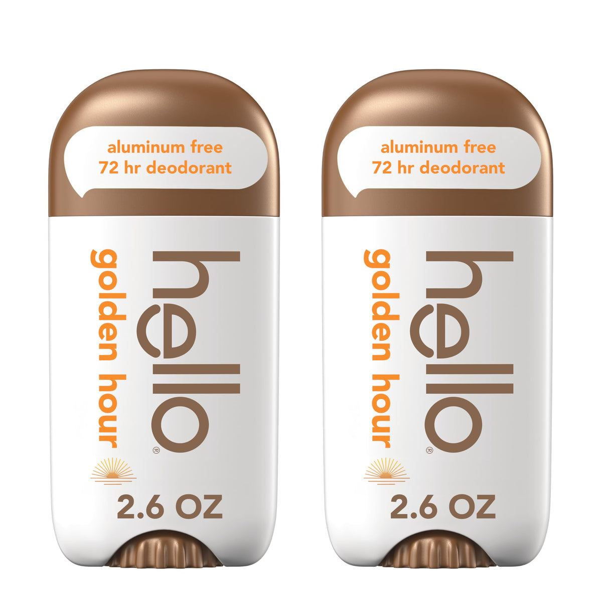 hello Golden Hour Deodorant 2 pack front view with packaging