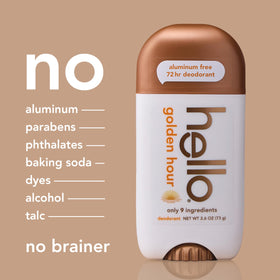 hello Golden Hour Deodorant stick with fresh scent notes