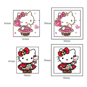 Hello Kitty temporary tattoos displayed on a table