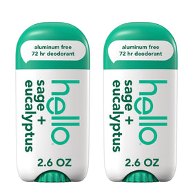 hello Sage + Eucalyptus Aluminum Free Deodorant front view, 2 pack