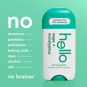 hello Sage + Eucalyptus deodorant packaging details