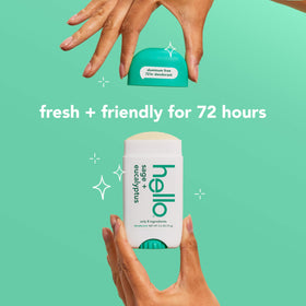 hello Sage + Eucalyptus deodorant stick close-up