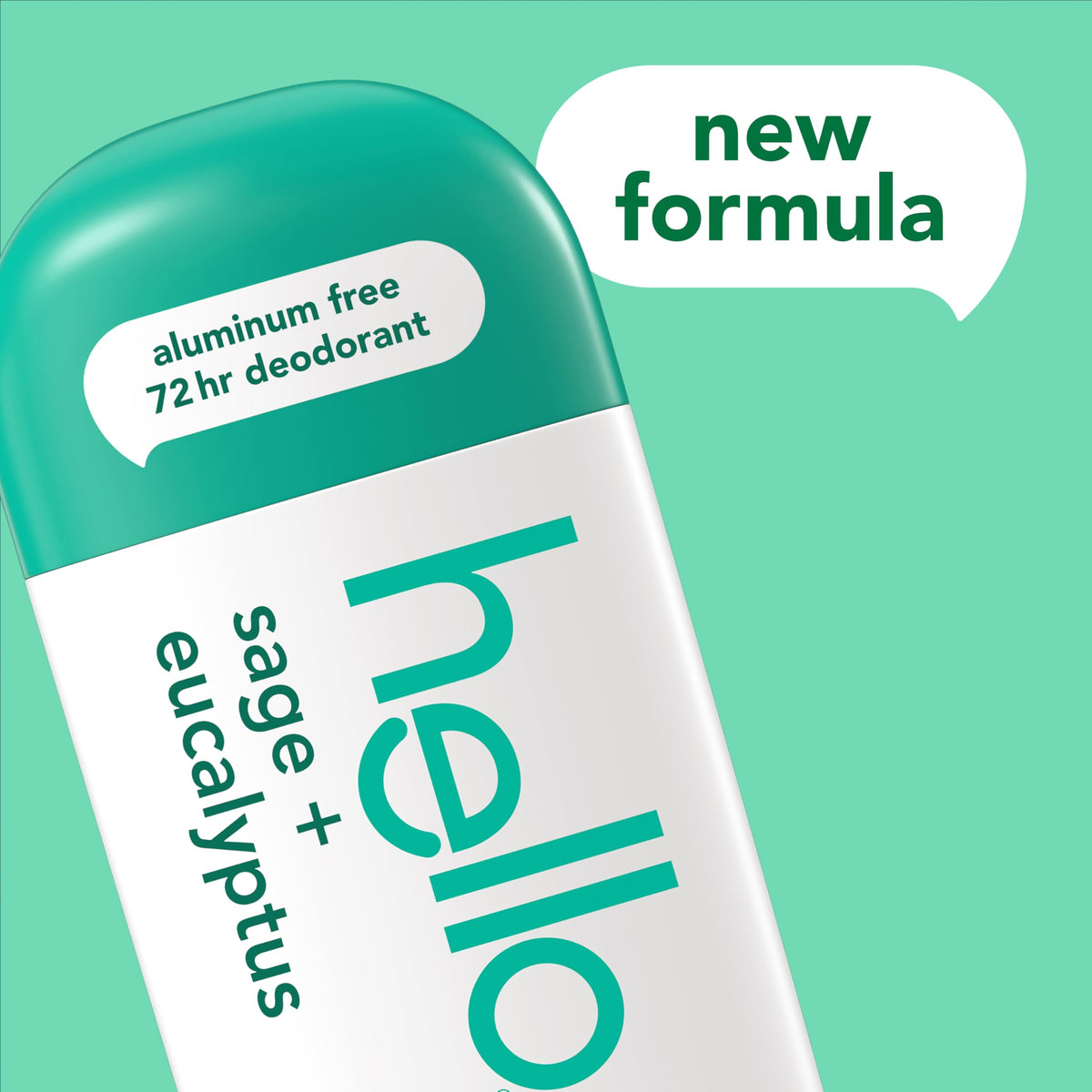 hello Sage + Eucalyptus deodorant stick with shea butter ingredient