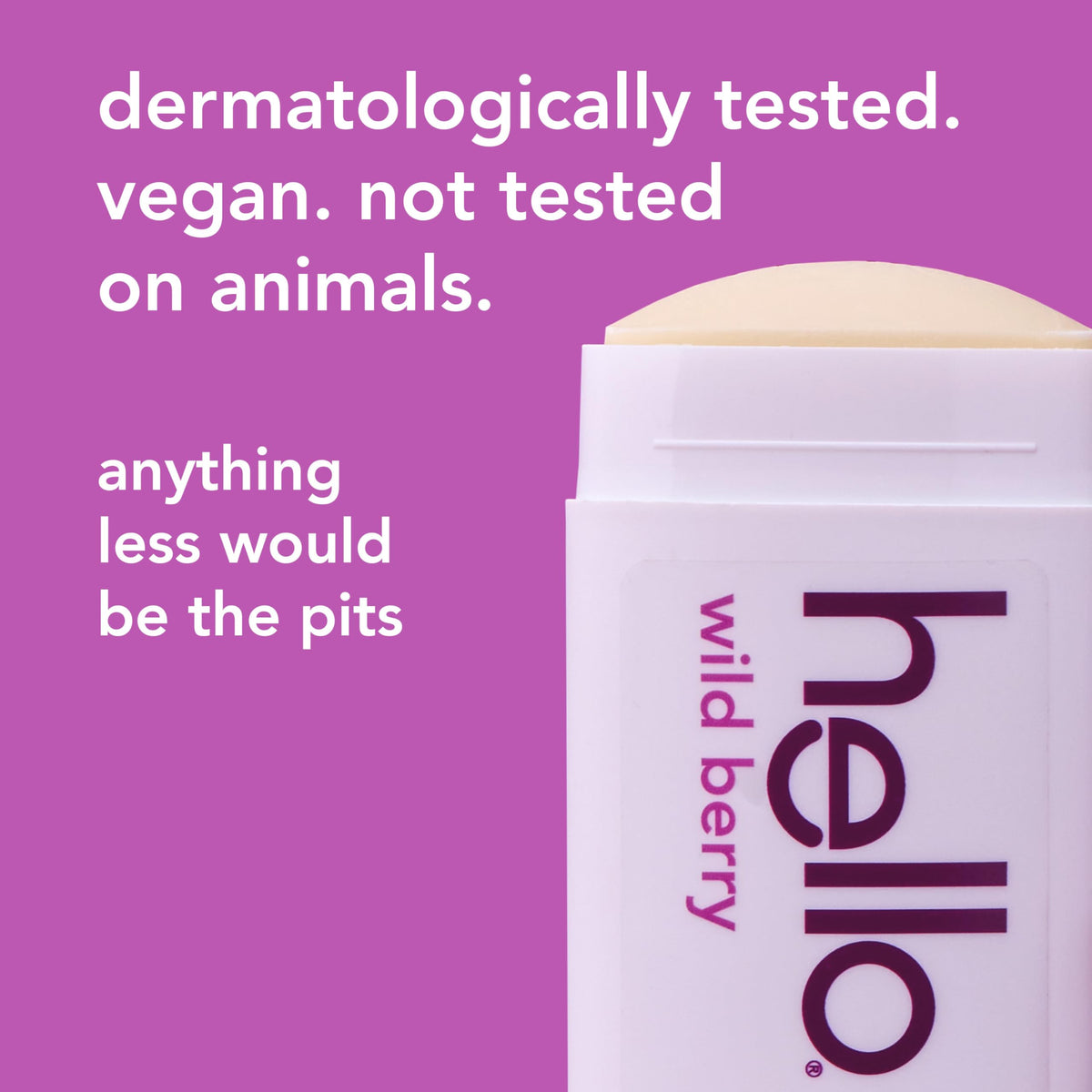 hello Wild Berry Deodorant back view with ingredient list