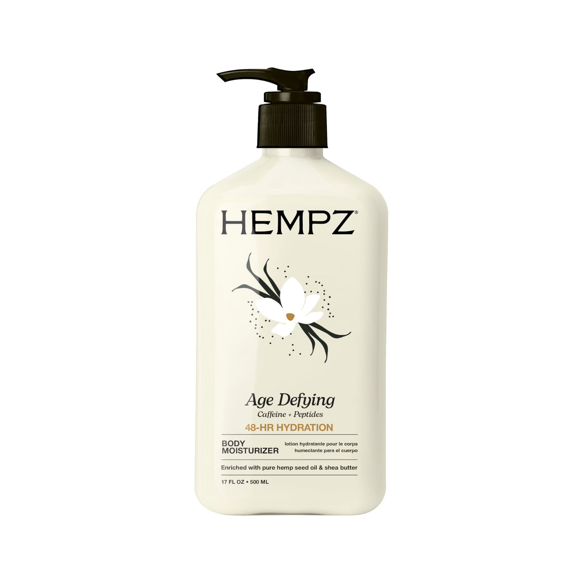 Hempz Age-Defy Body and Hand Lotion 17 oz front view