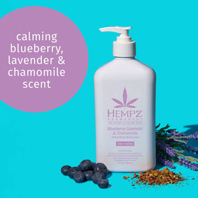 Hempz Blueberry Lavender & Chamomile Body Moisturizer 17oz back view