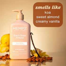 Hempz body lotion texture on hand