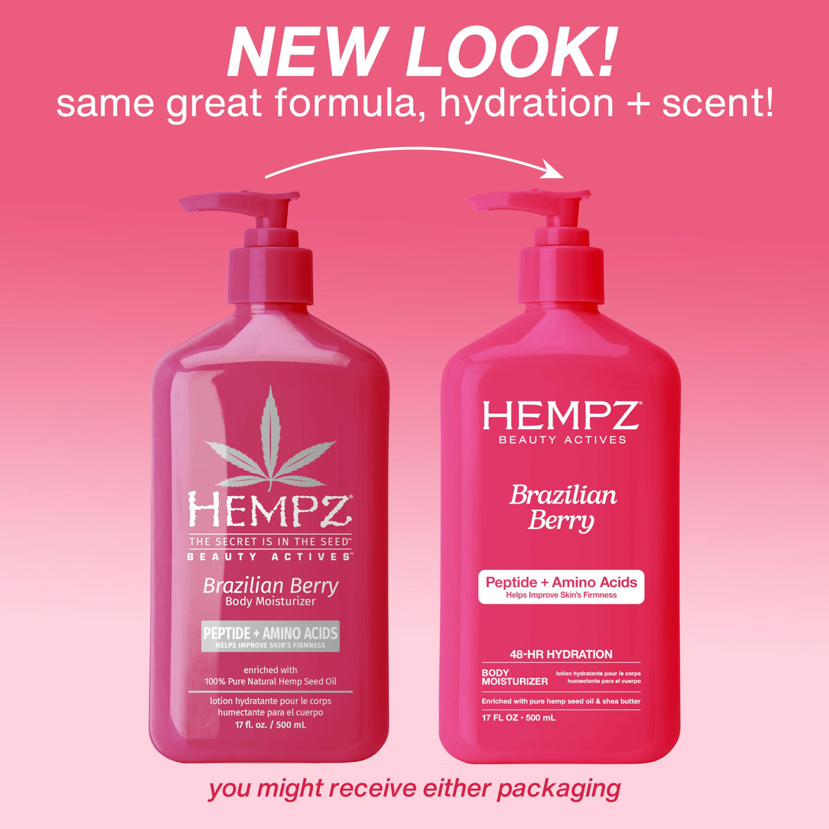 Hempz Brazilian Berry Lotion texture on skin