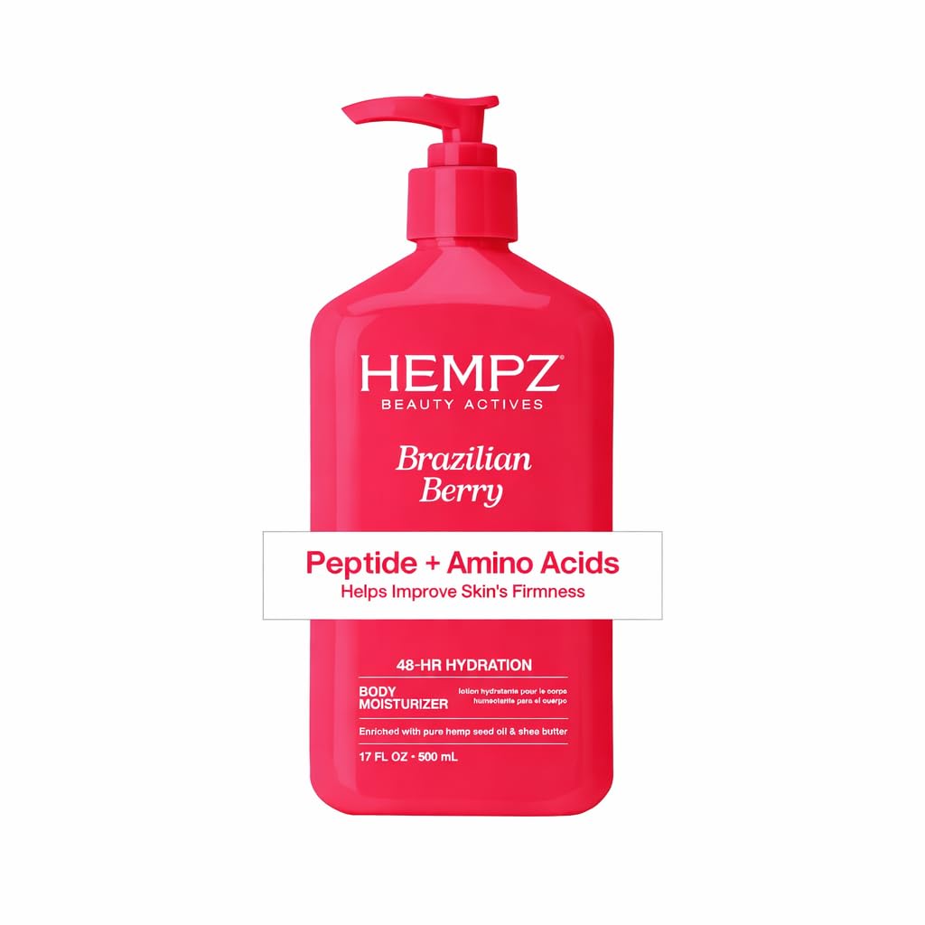 Hempz Brazilian Berry Moisturizing Body Lotion front view with pump