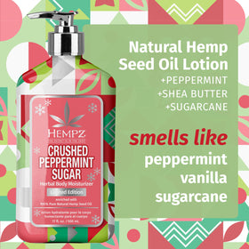 Hempz Crushed Peppermint Body Lotion 17 oz back view