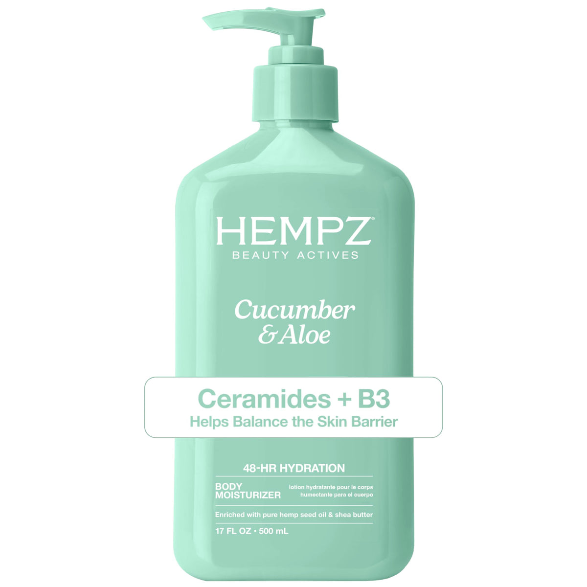 Hempz Cucumber & Aloe Body Lotion 17 Fl Oz front view
