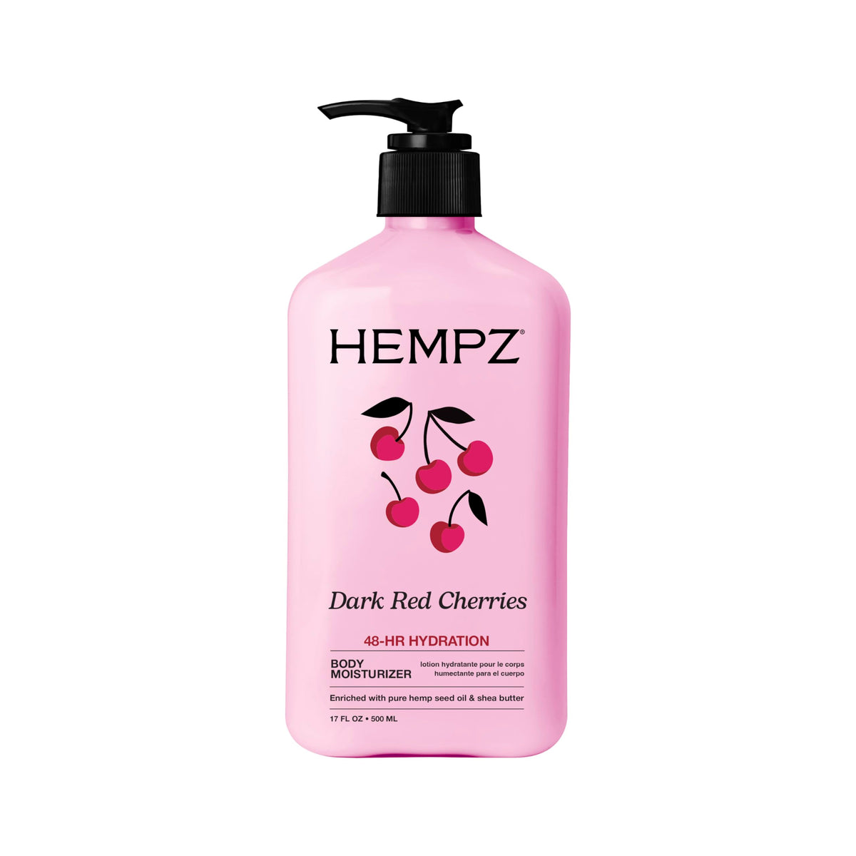 Hempz Dark Red Cherries Body Lotion 17 Fl Oz front view