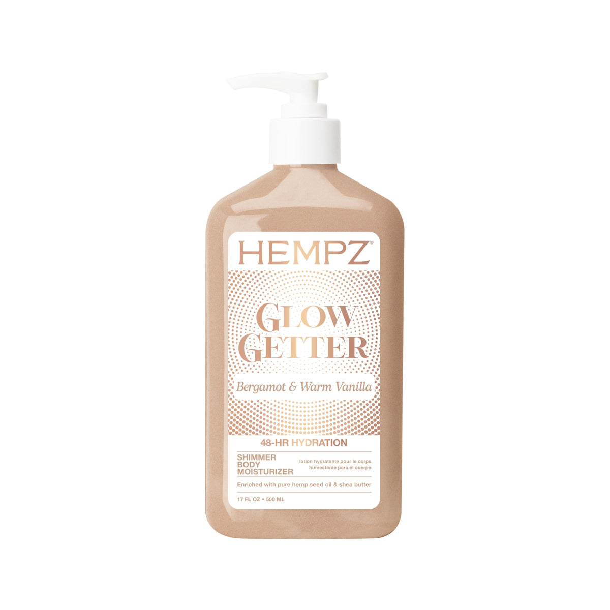 Hempz Glow Getter Moisturizing Body Lotion 17 Fl Oz front view