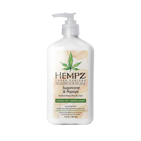 Hempz Herbal Body Moisturizer 17 Ounce Sugarcane & Papaya front view