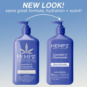 Hempz Lavender & Chamomile Body Lotion showing texture on skin
