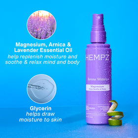 Hempz Magnesium Body Spray Serene Waters 3.4 fl. oz. application on skin