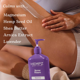 Hempz Magnesium Moisturizing Body Lotion 17 Fl Oz in lifestyle setting