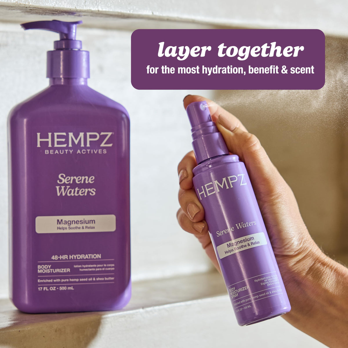 Hempz Magnesium Moisturizing Body Lotion 17 Fl Oz with ingredients