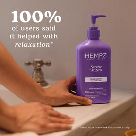 Hempz Magnesium Moisturizing Body Lotion 17 Fl Oz with texture close-up