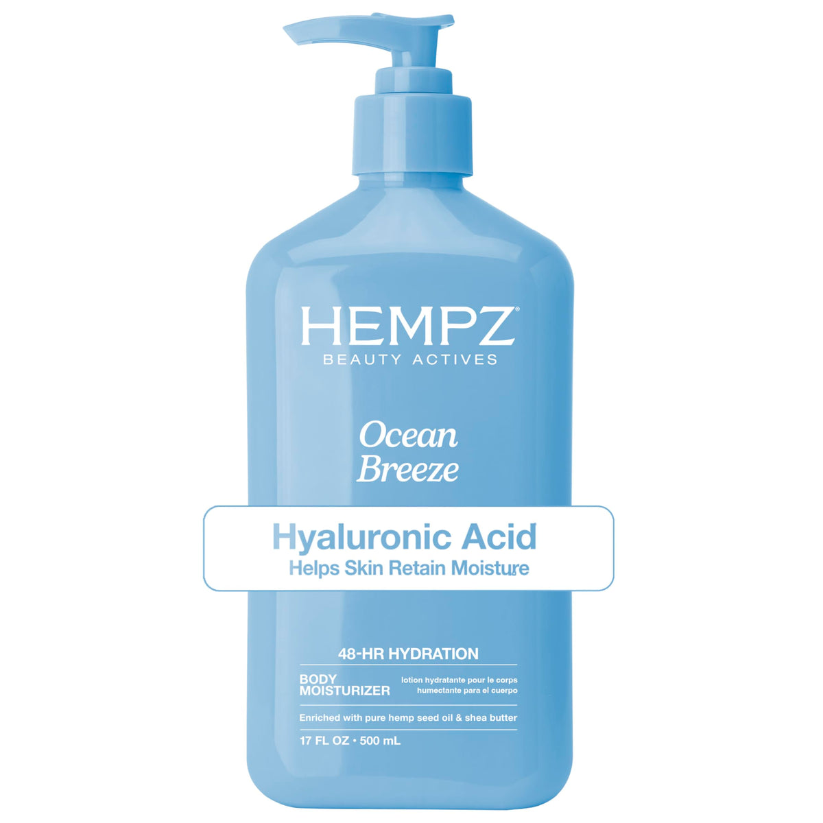 Hempz Ocean Breeze Body Lotion 17 Fl Oz front view