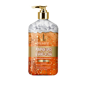 Hempz Pumpkin Spice & Vanilla Chai Body Lotion 17 oz front view