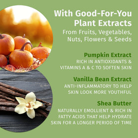 Hempz Pumpkin Spice & Vanilla Chai Body Lotion on a wooden surface
