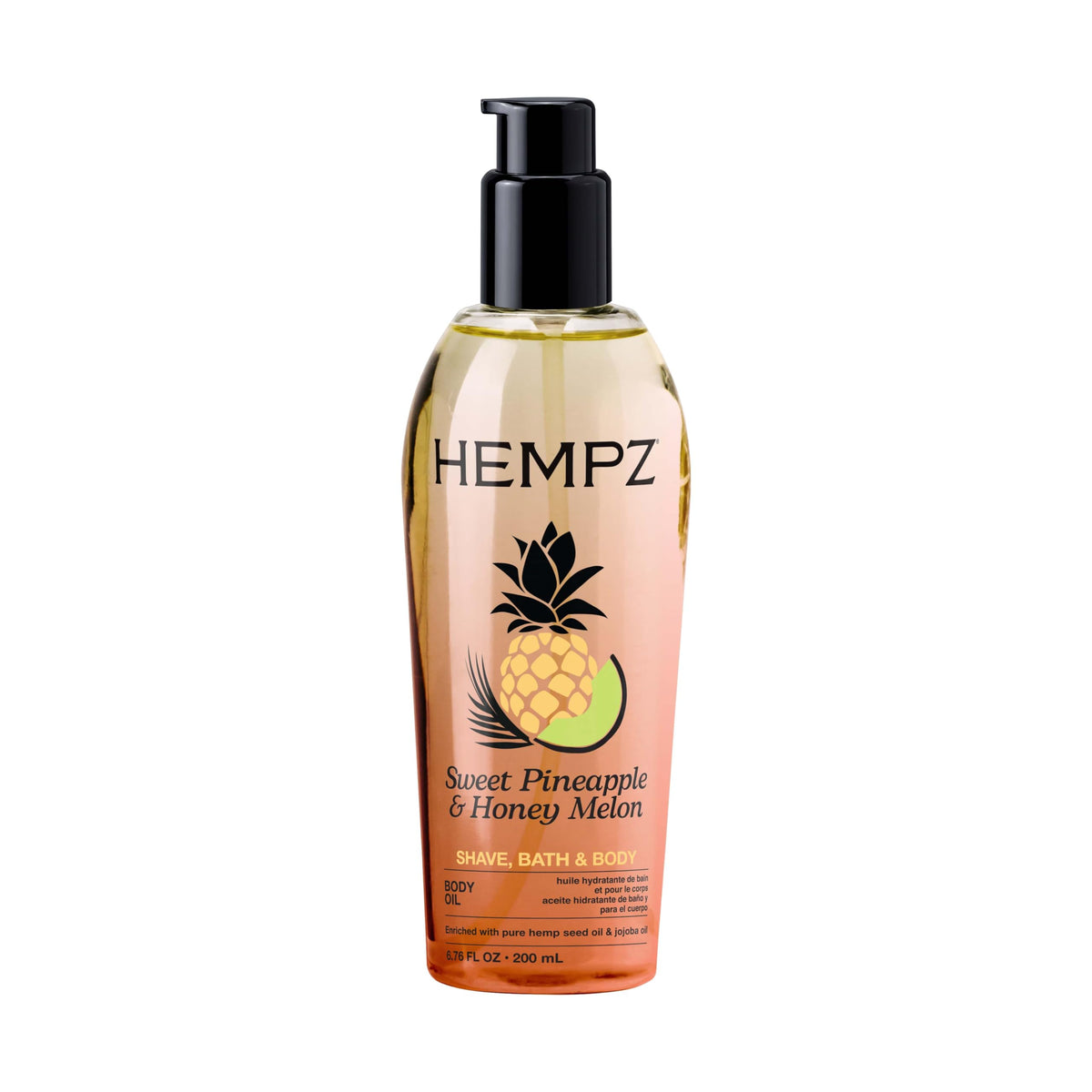 Hempz Sweet Pineapple & Honey Melon Body Oil front view