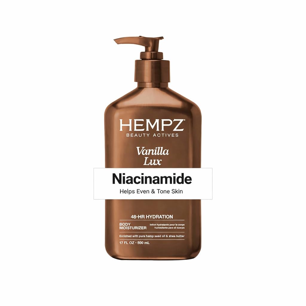 Hempz Vanilla Lux Herbal Body Moisturizer 17 oz front view