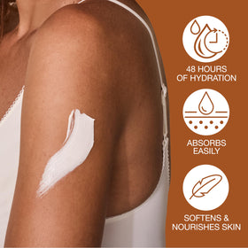 Hempz Vanilla Lux Herbal Body Moisturizer 17 oz with texture close-up