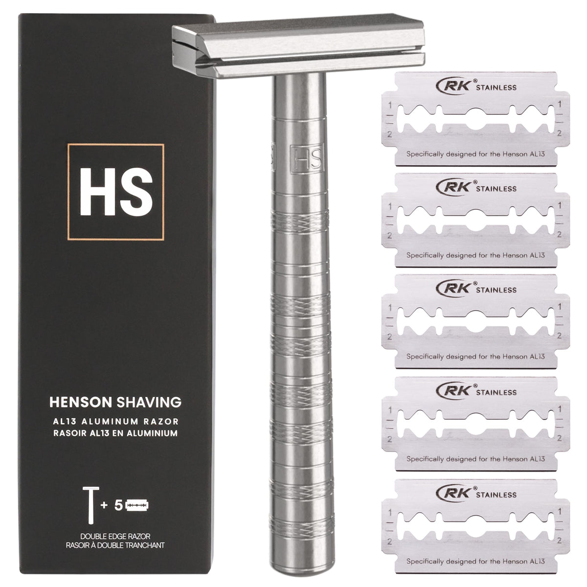 Henson Shaving Razor front view with 30° blade angle