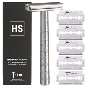 Henson Shaving Razor front view with 30° blade angle