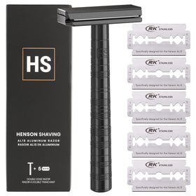Henson Shaving Razor jet black front view
