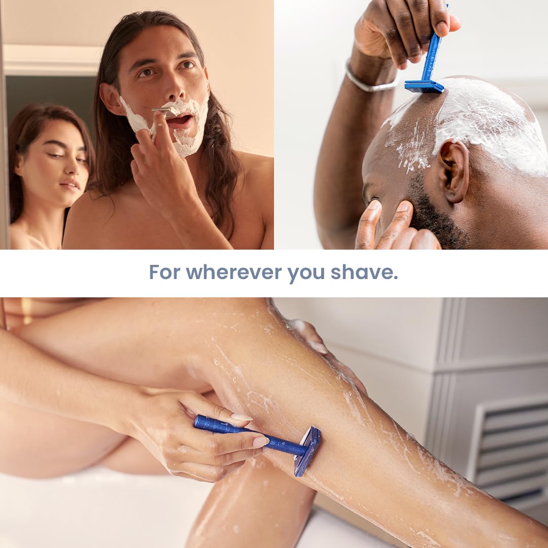 Henson Shaving Razor with a clear view of the blade angle