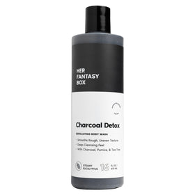 Her Fantasy Box Charcoal Detox Exfoliating Body Wash front view