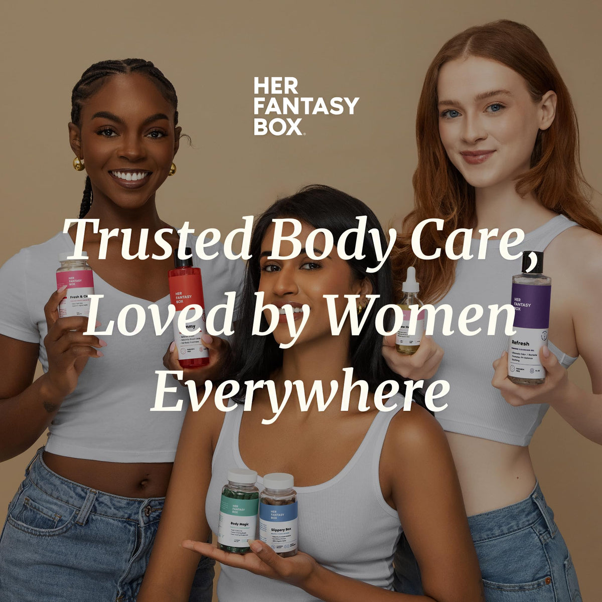 Her Fantasy Box Refresh Shower Gel bottle side view