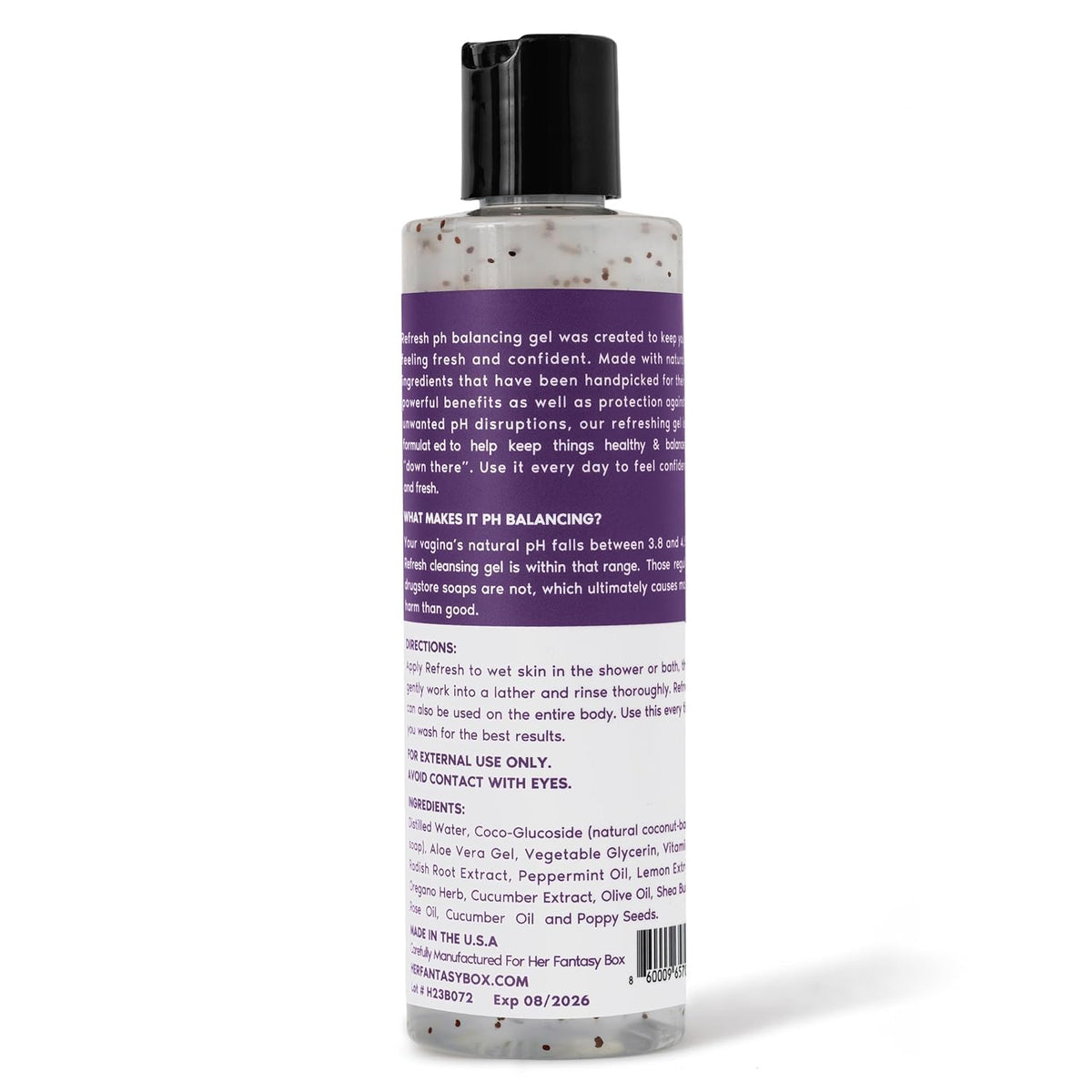 Her Fantasy Box Refresh Shower Gel bottle with label