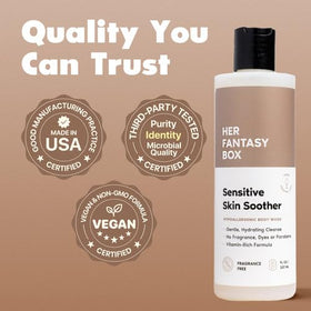 Her Fantasy Box Sensitive Skin Soother Body Wash texture close-up