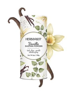 Herb & Root Body Powder lavender scent close-up