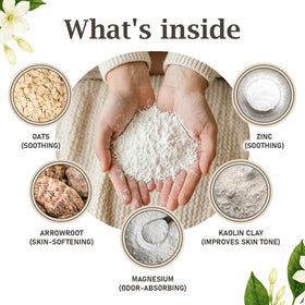 Herb & Root Jasmine Body Powder packaging details